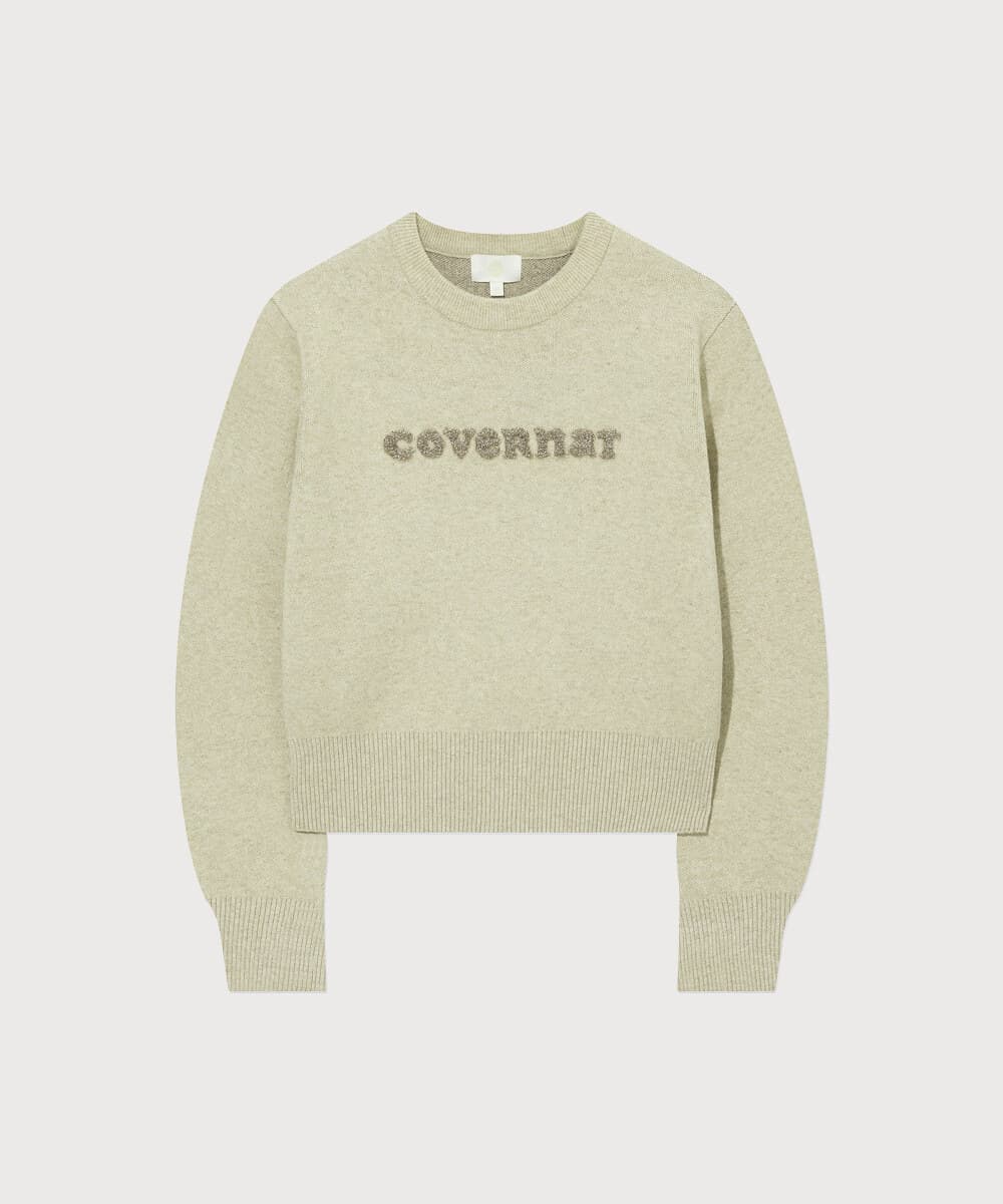 우먼 쿠퍼로고 니트 Beige