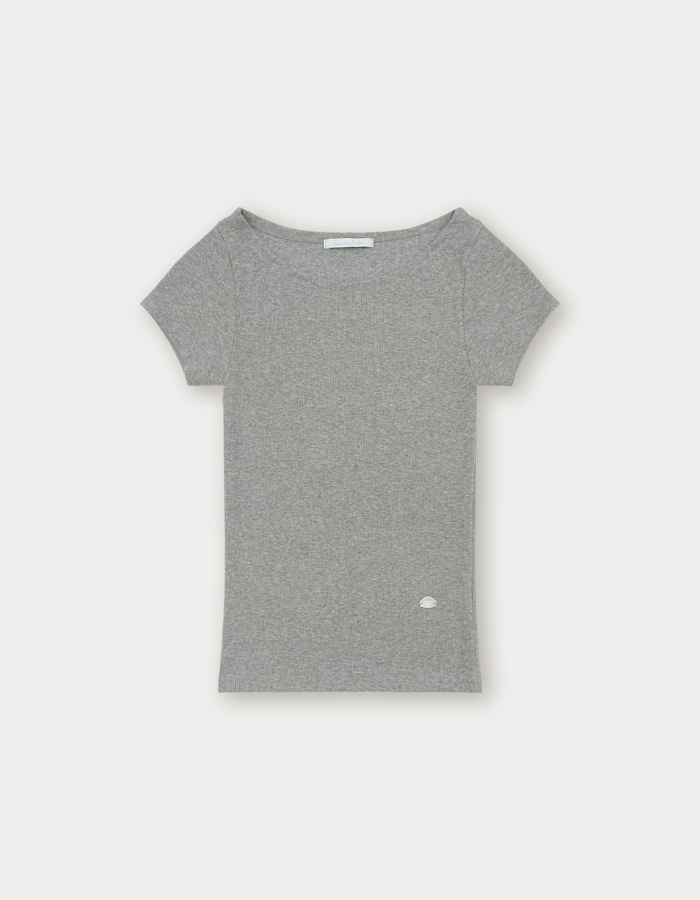 Boat Neck Pendant Top - Grey