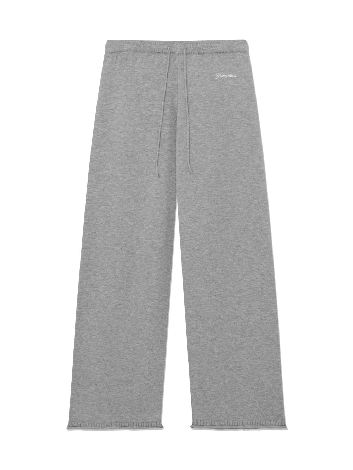 G HUG KNIT PANTS (MELANGE GRAY)