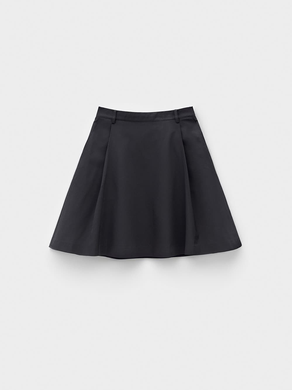 Flared Midi Skirt_Charcoal
