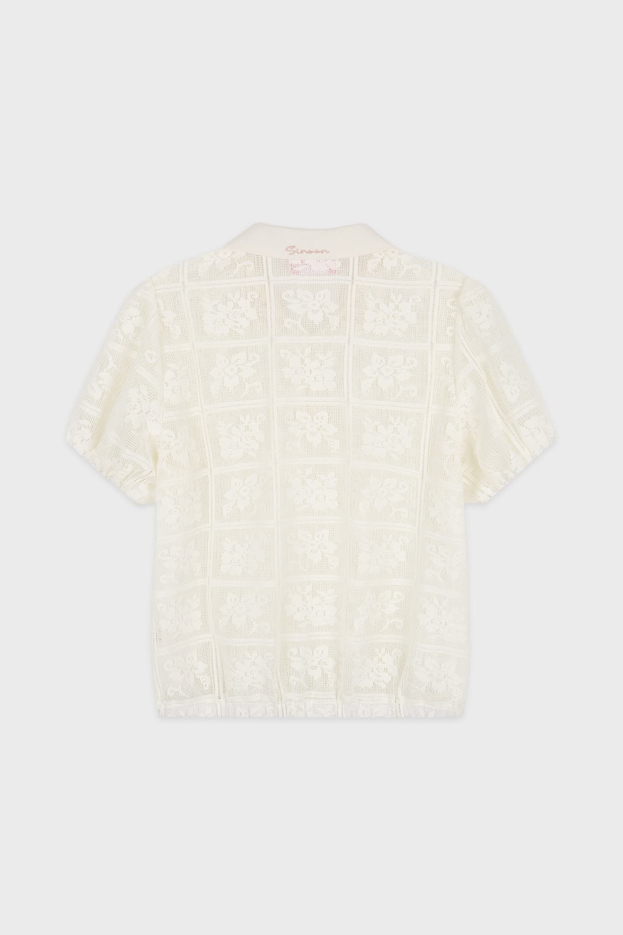 Rose Lace Volume Blouse (Ivory)