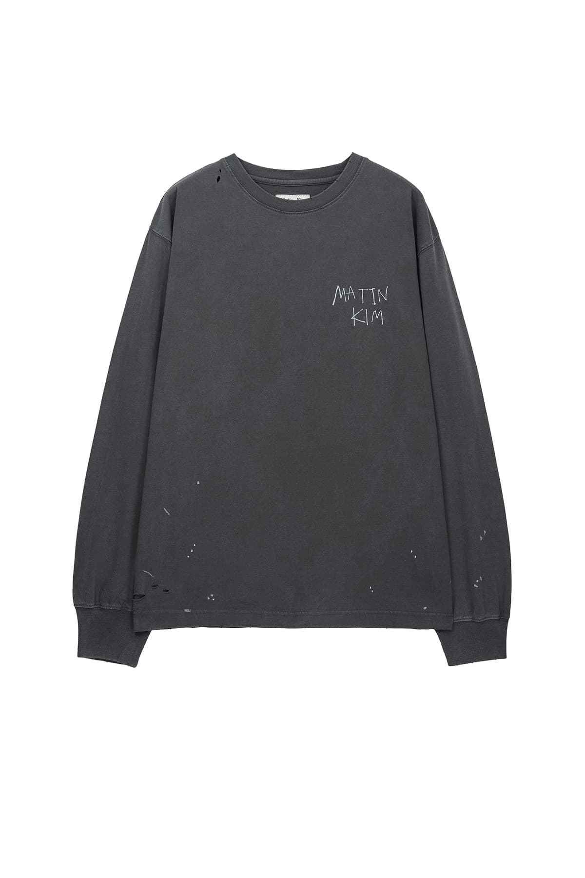 VINTAGE WASHED LOGO TOP IN CHARCOAL