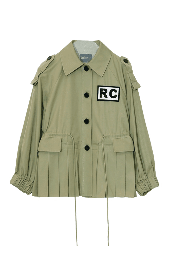 RC Patch Drawstring Utility Jacket (Khaki)
