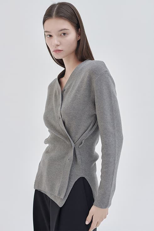24SN two-way wrap cardigan [CHA]