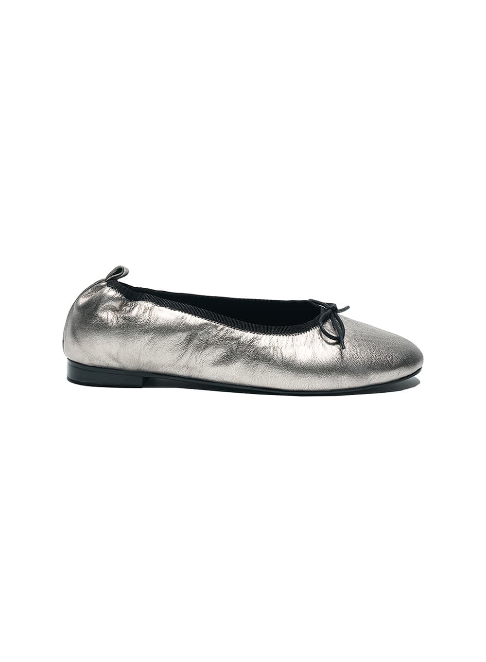 BOW TIE BALLERINA FLATS_DEEP GREY