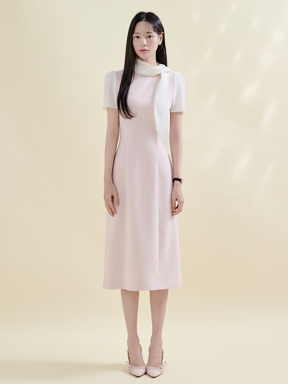 Emile Tie Dress-Half Sleeve