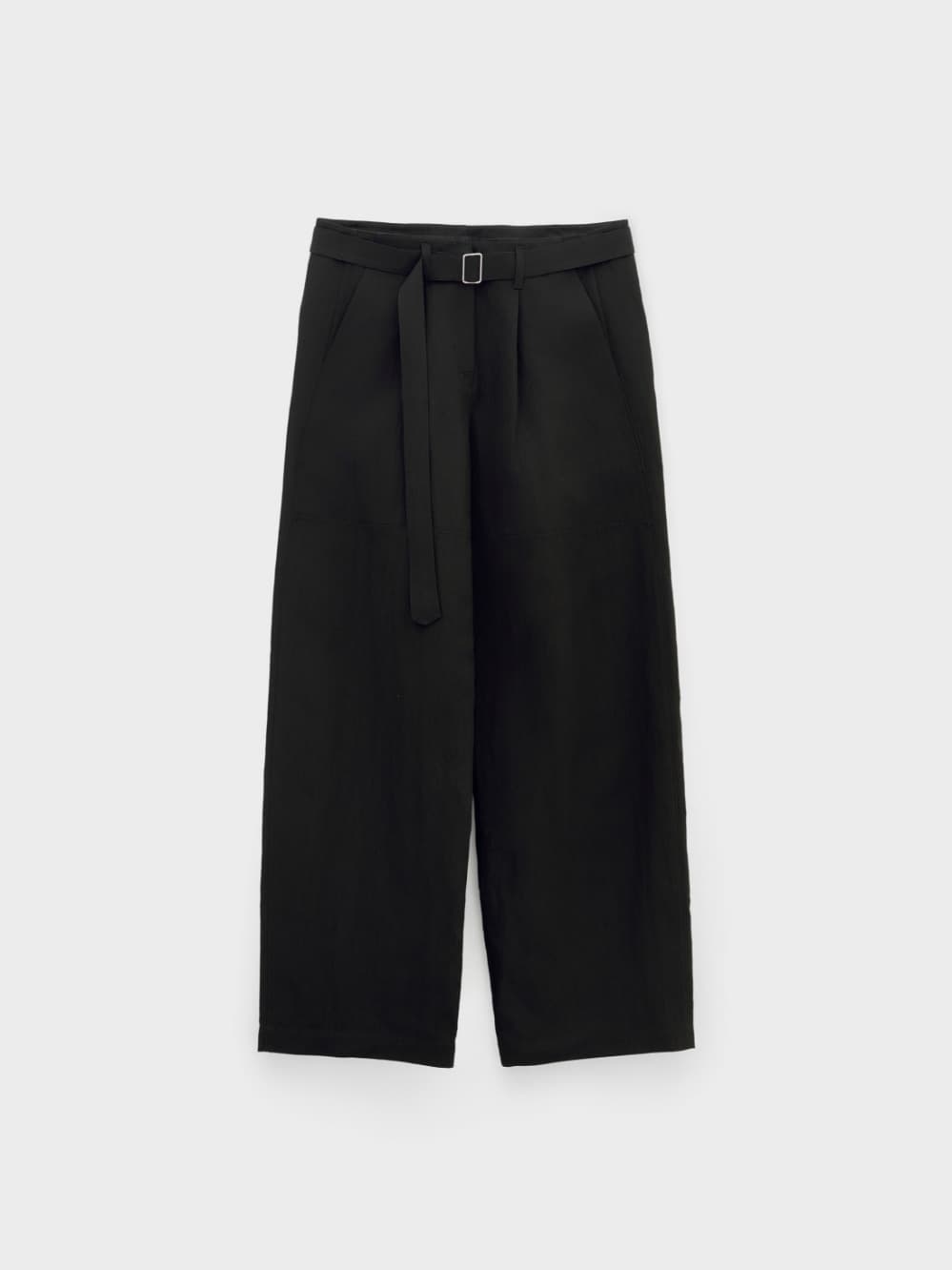 Wide-Fit Belted Pants_Black