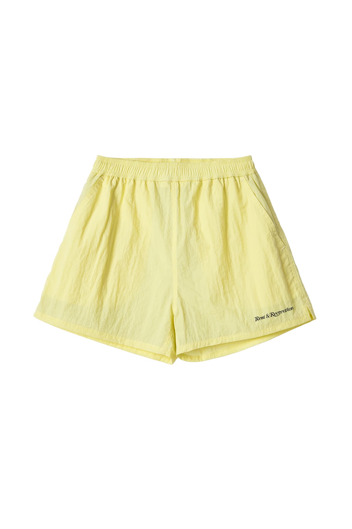 RR LOGO NYLON SHORTS - YELLOW