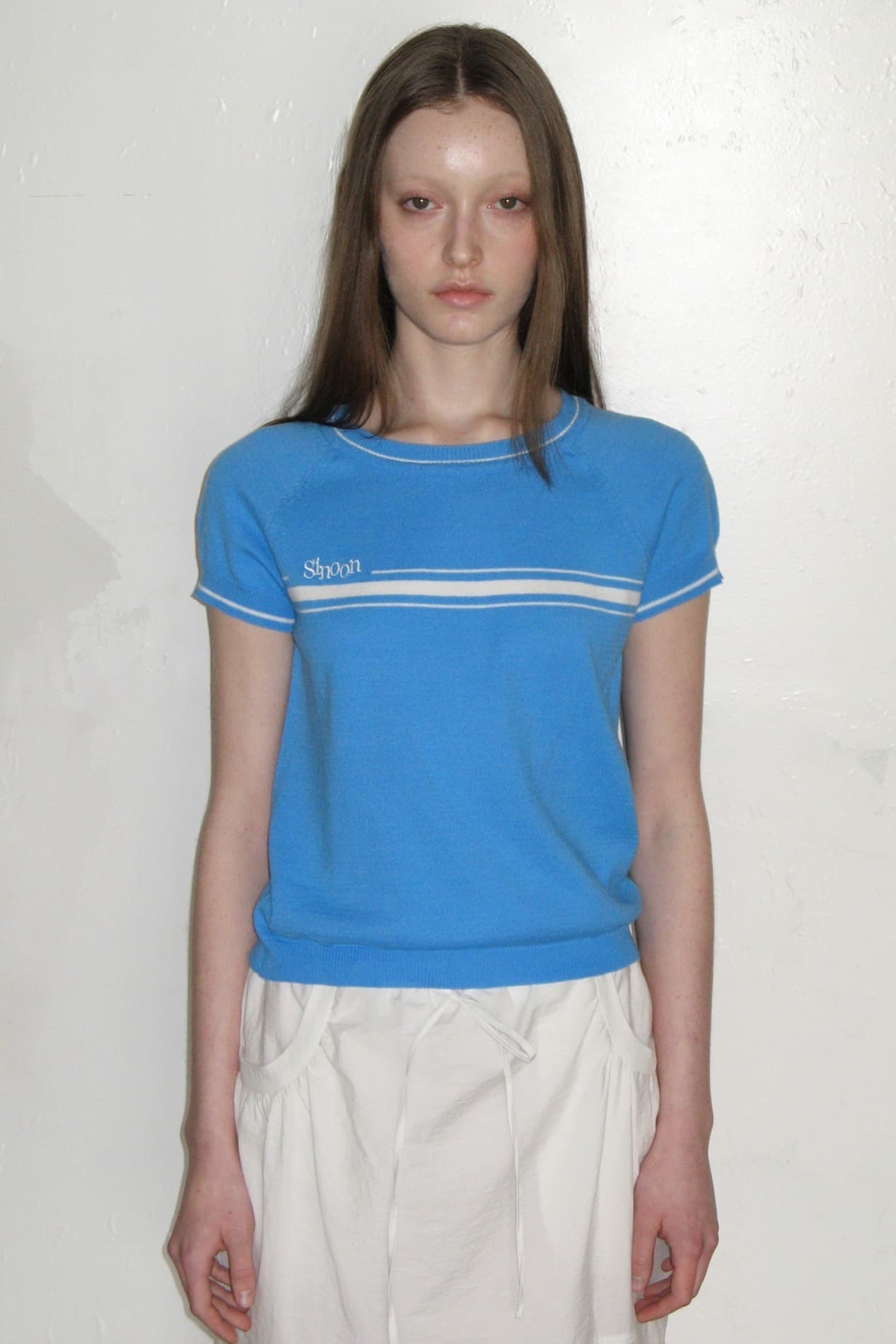 Sn Classic Logo Half Knit (Blue)