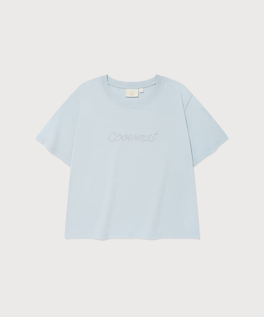 우먼 핫픽스 로고 티셔츠 Light Blue