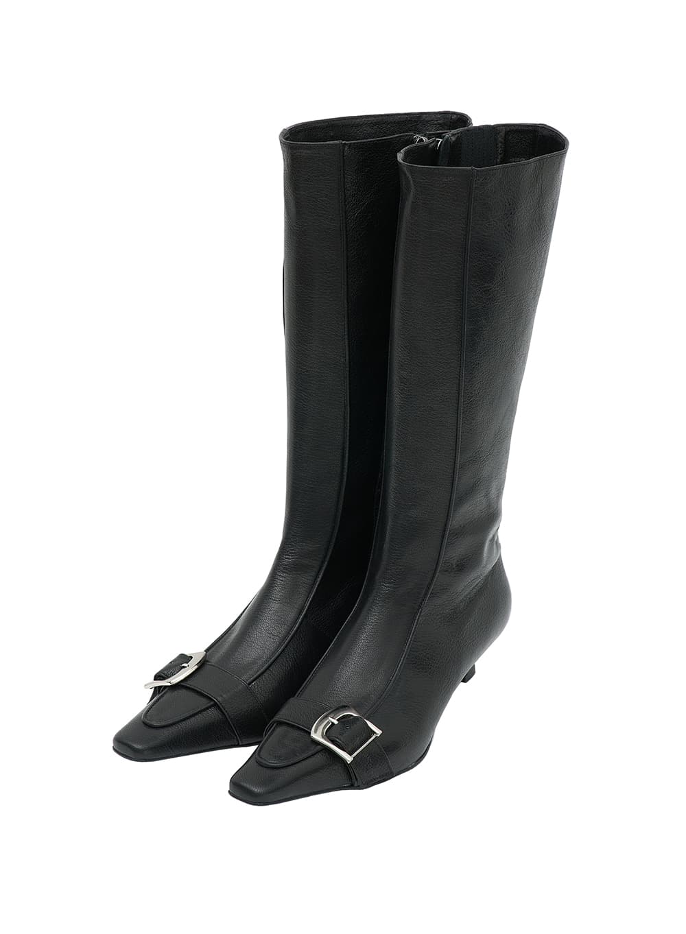 POINTED BELTED BOOTS_BLACK