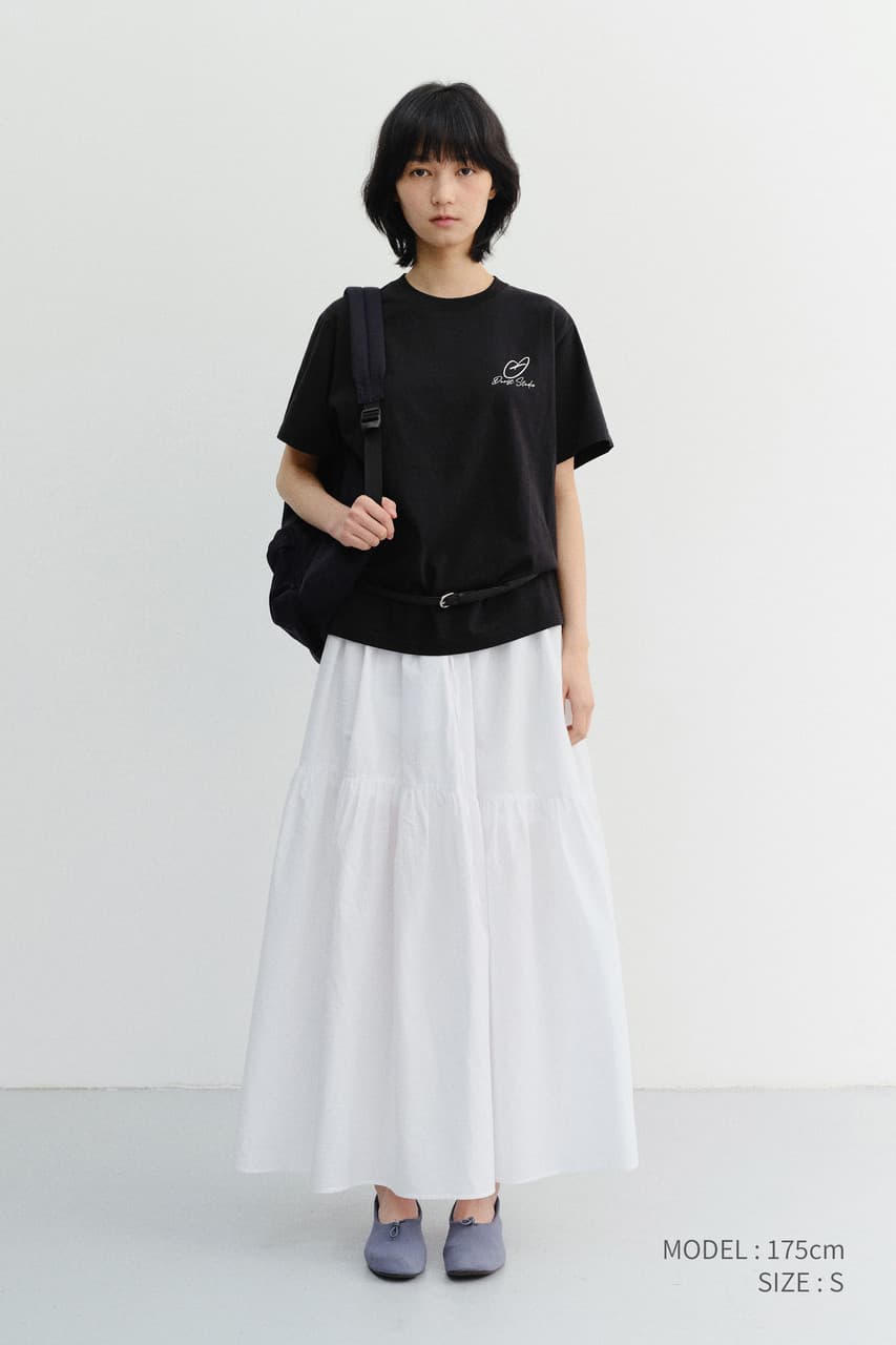 UNISEX HEART D LOGO T-SHIRT BLACK_UDTS6B140BK