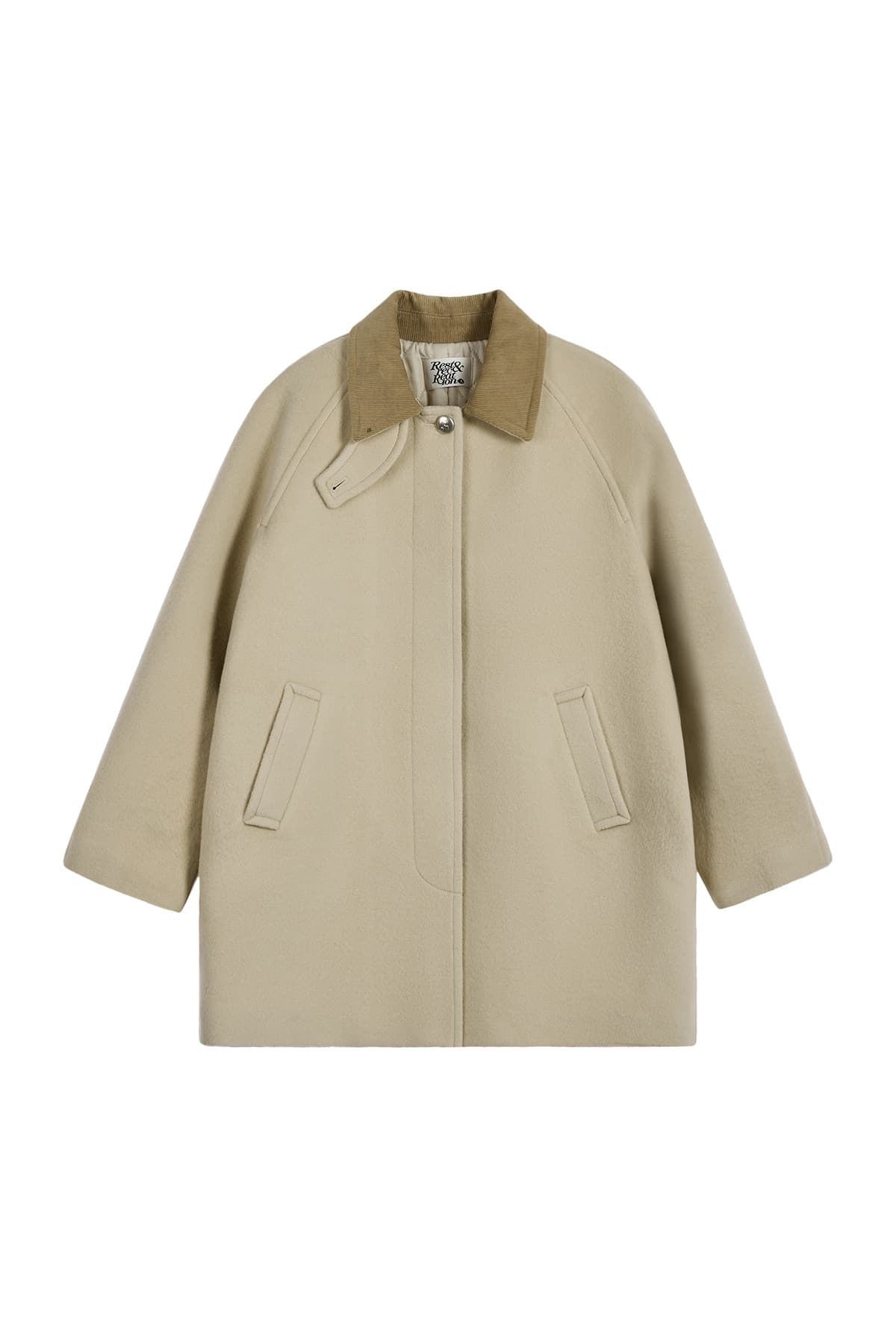 WOOL BALMACAAN COAT - BEIGE