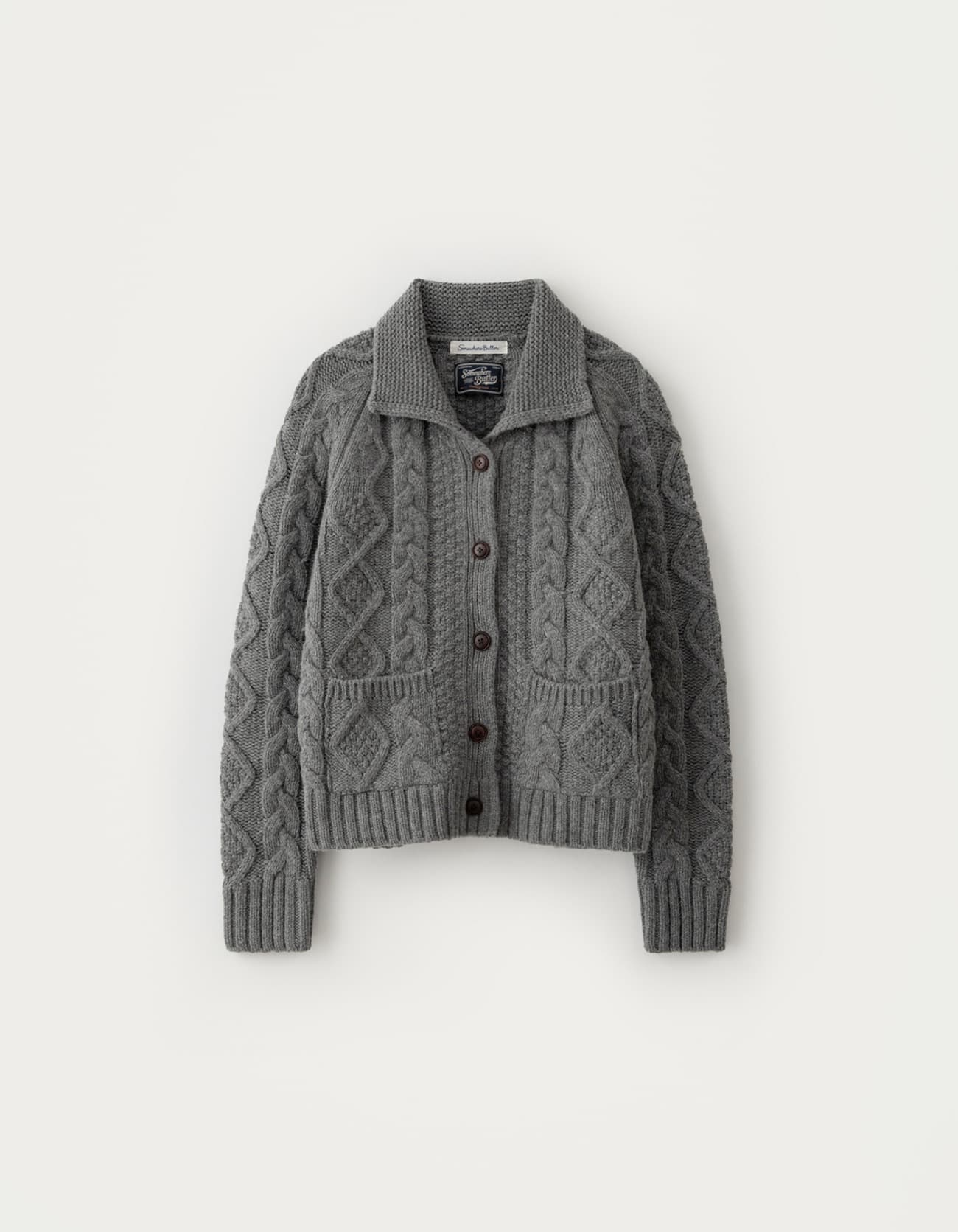 Boro Cable Cardigan - Grey