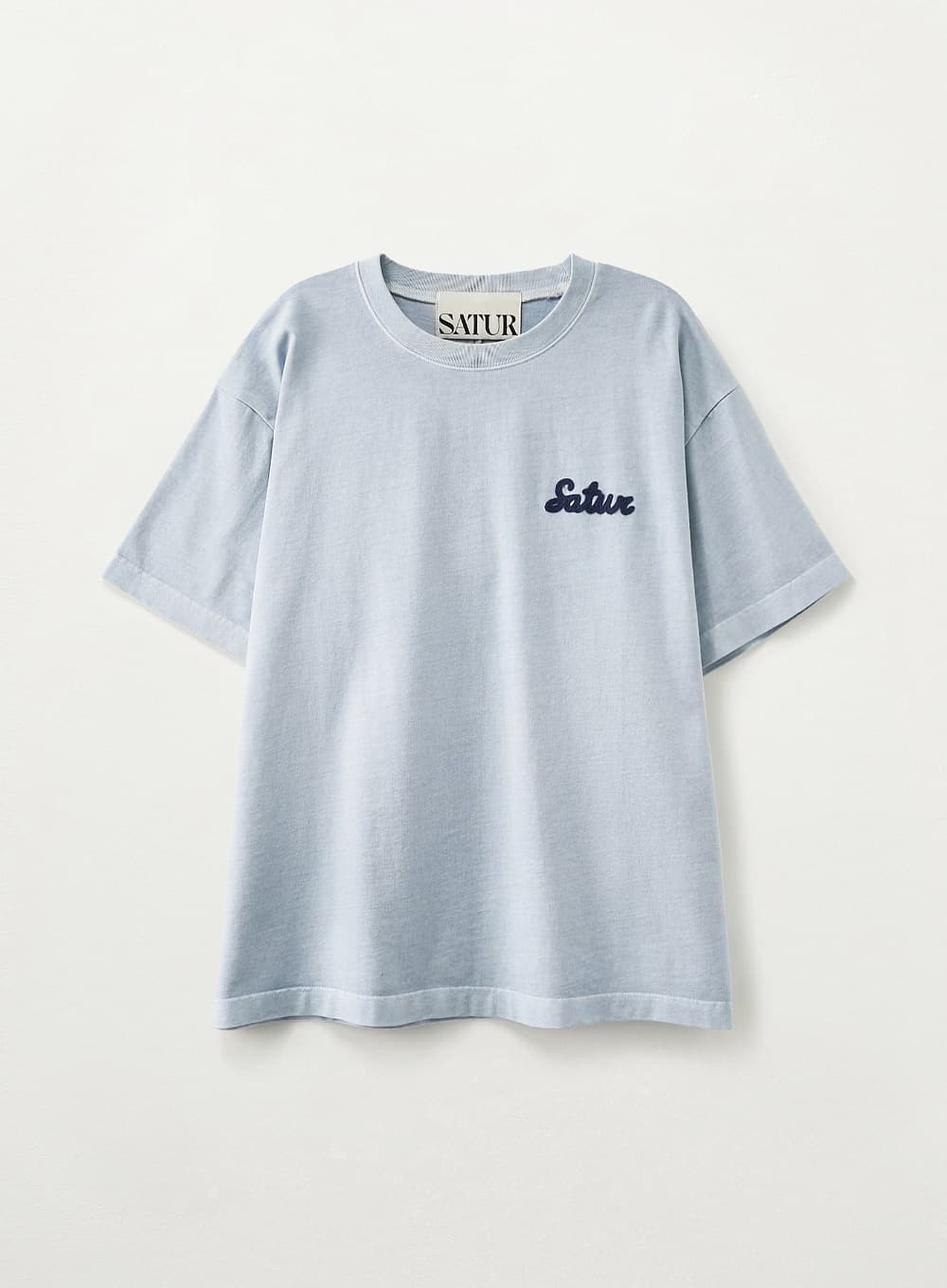 Flowing Small Logo Dyed T-Shirt - Sky Blue