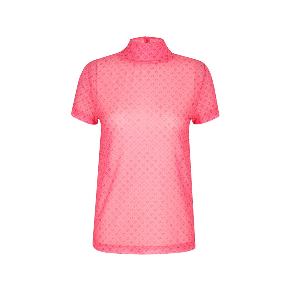 heart mesh top(pk)