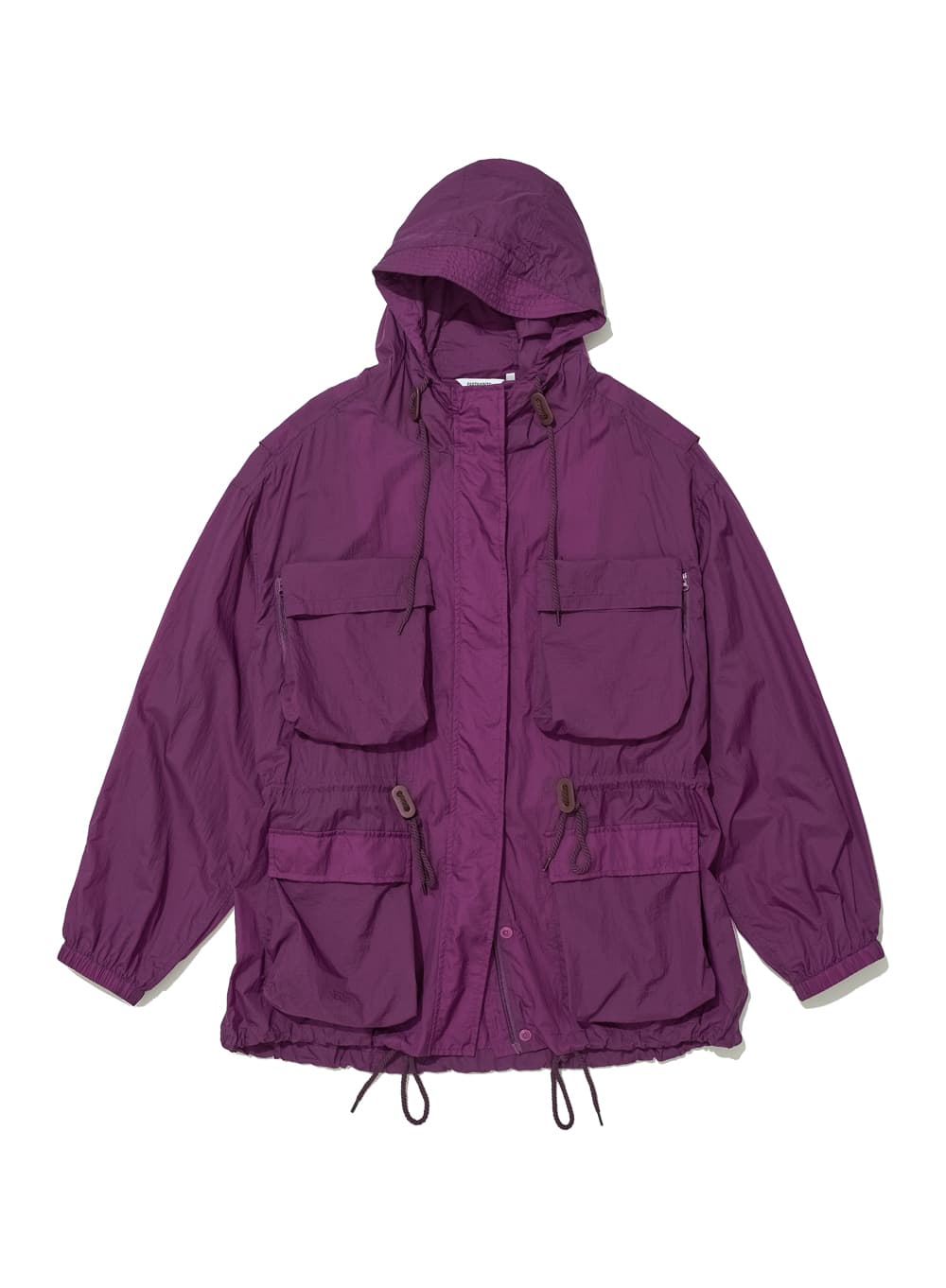LIGHTWEIGHT HOODED UTILITY JACKET_MIDNIGHT PLUM