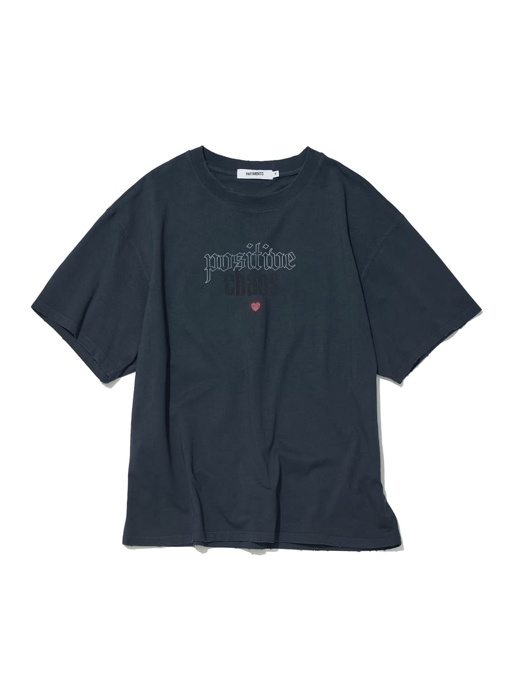 POSITIVE CHAOS PRINTED TEE_DUSTY BLUE