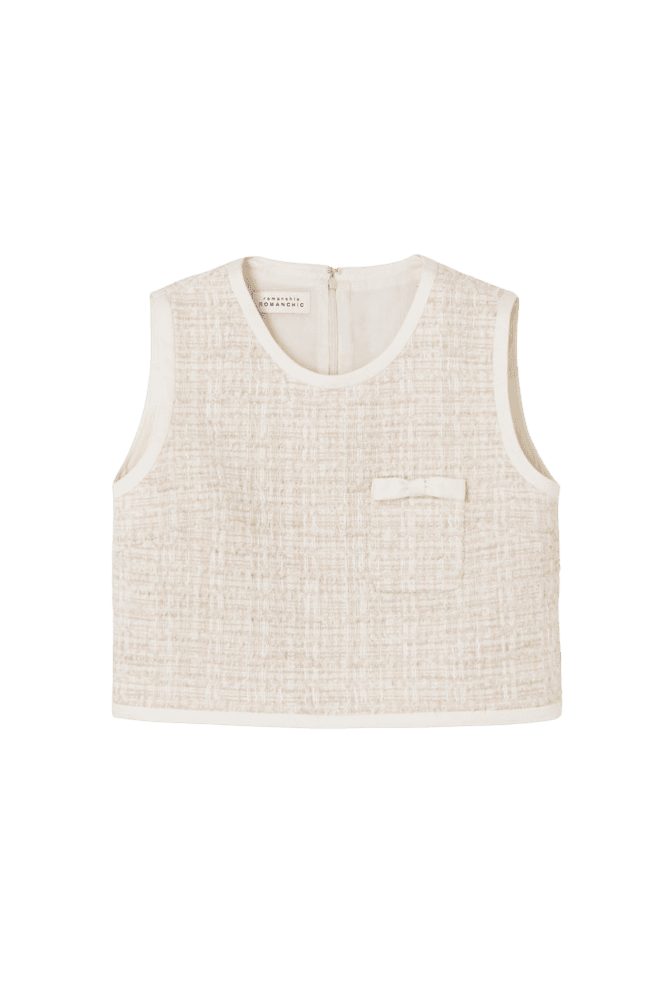 Summer Tweed Crop Top (Pink)