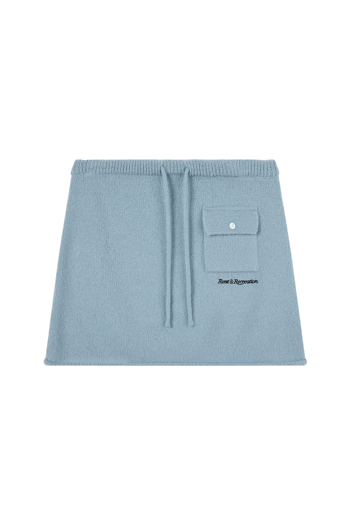 POCKET KNIT SKIRT - SKY BLUE