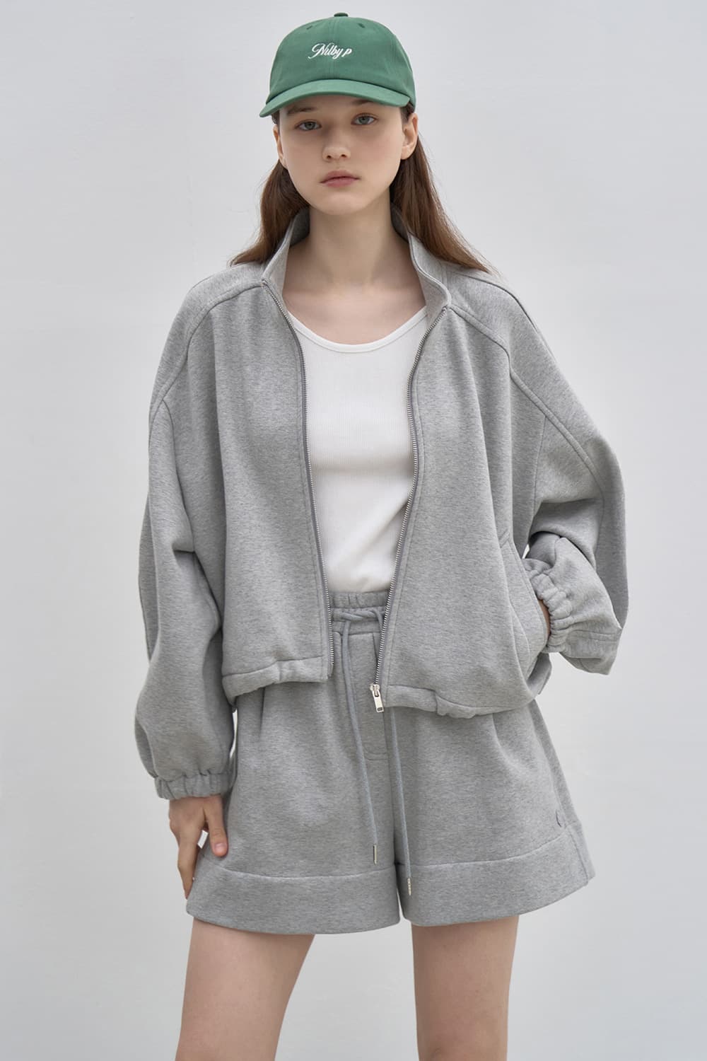 High-neck zurry zip-up MEG [N6STS02]