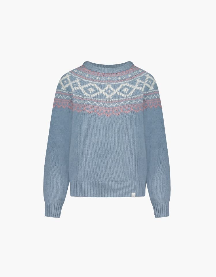 fair isle pullover - skyblue