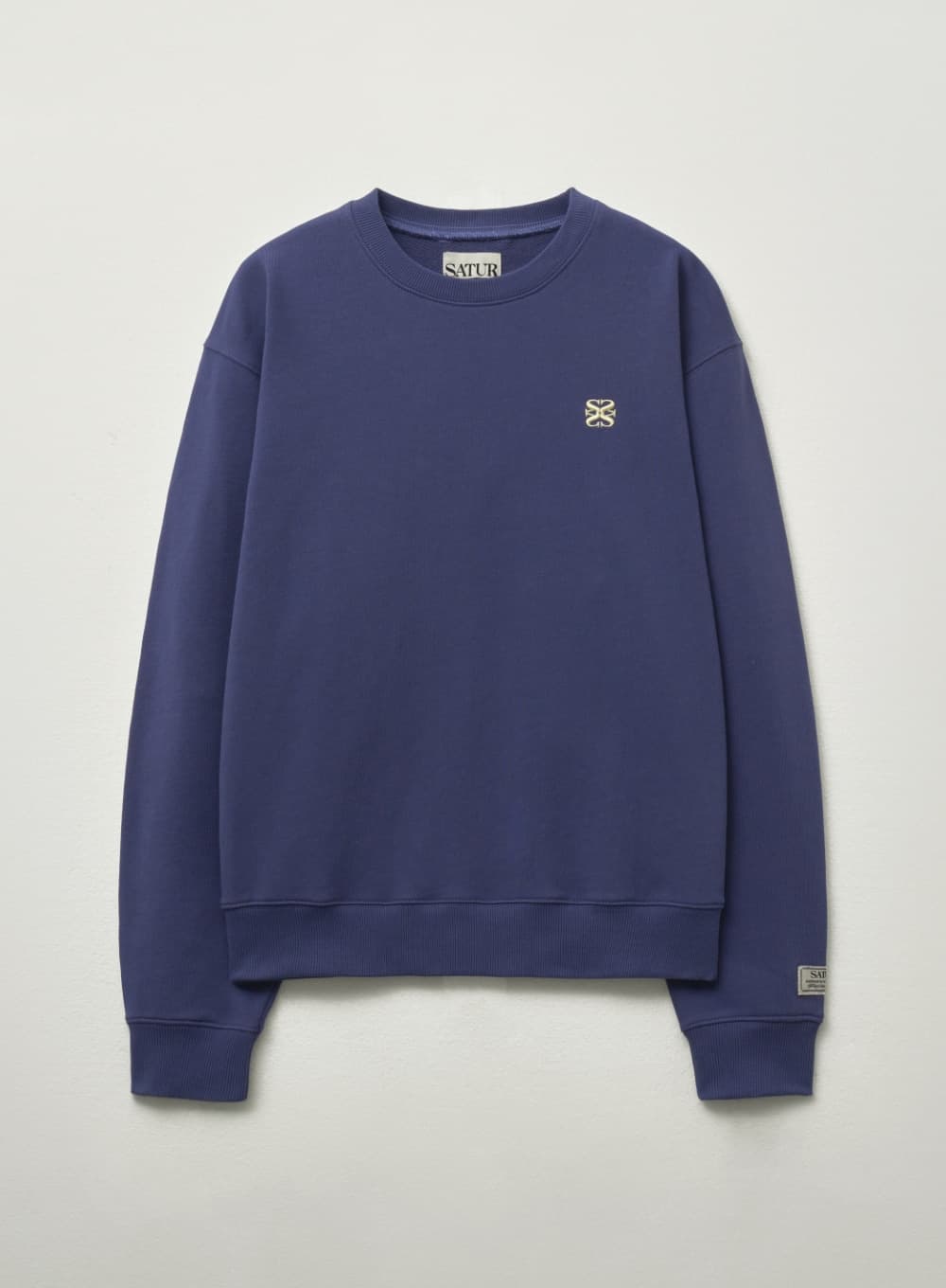 (W) Loren Small Logo Basic Sweatshirt - Purple