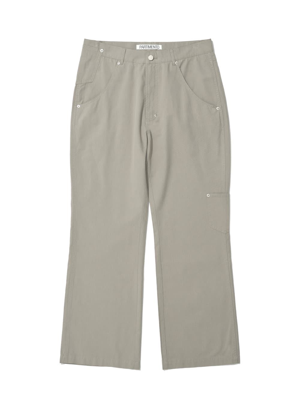 POCKET POINTED WIDE LEG PANTS_BEIGE
