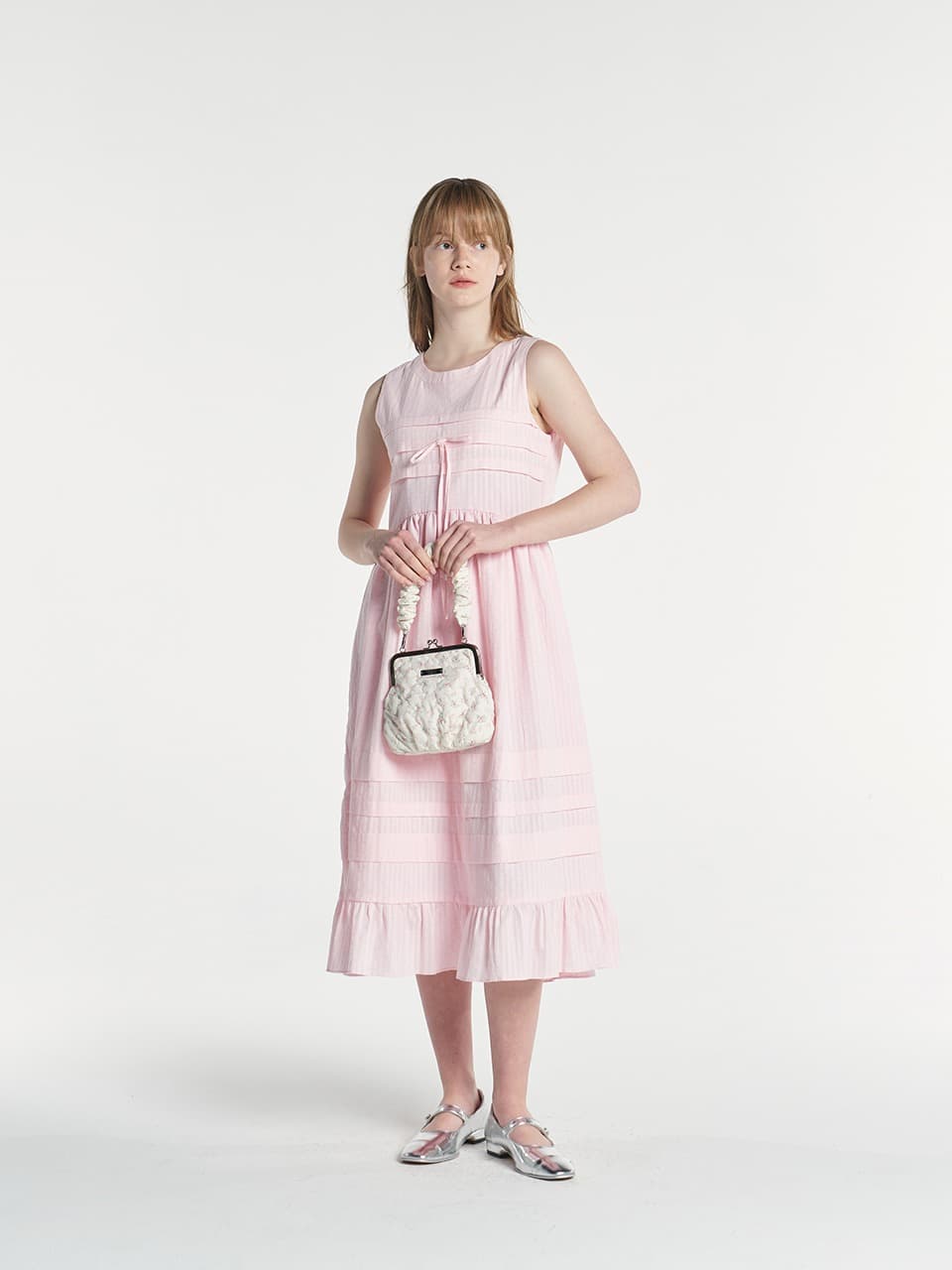 RIBBON PINTUCK DRESS (PINK)