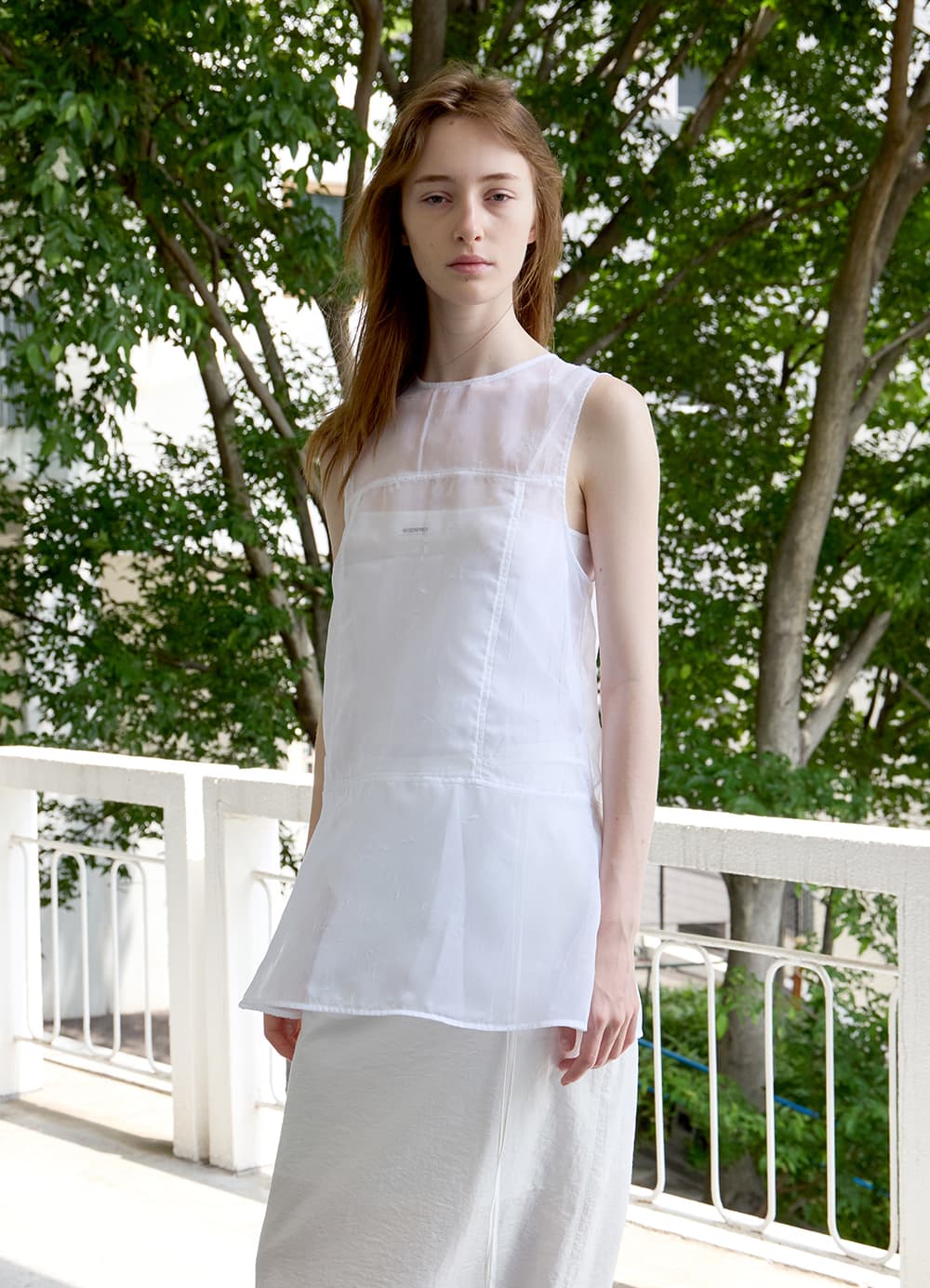 Overlay Layer Blouse - White