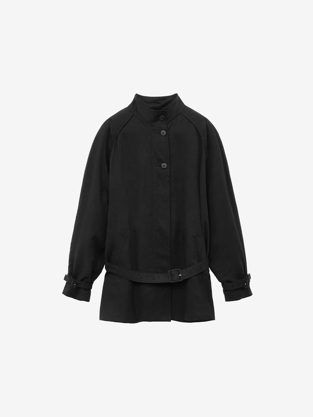 래글런 텐셀 캐쥬얼 자켓 BLACK