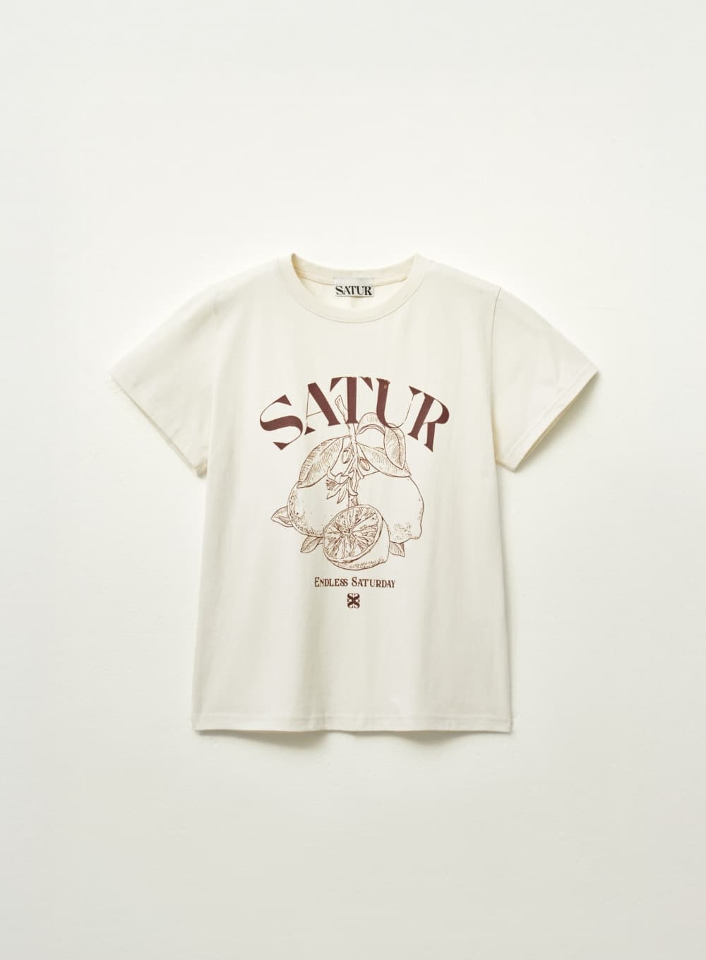 (W) Capri Citron Drawing Summer Graphic T-Shirt - Burgundy