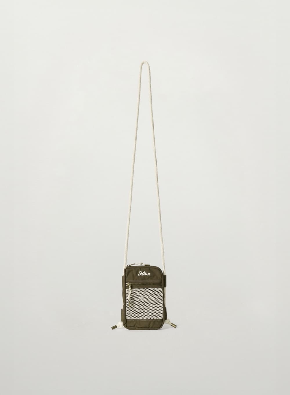 Net Pocket Travel Cross Bag - Brown