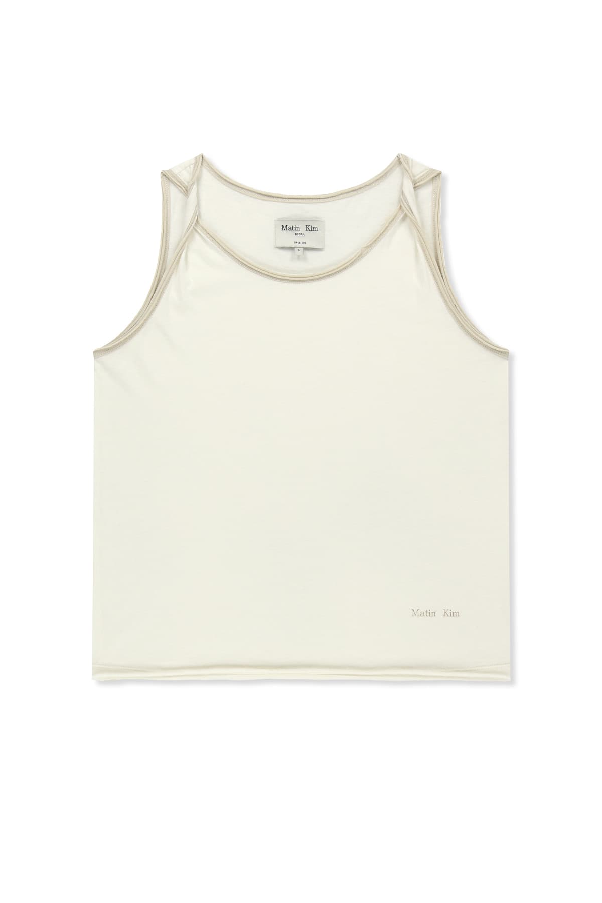 TWIST SHOULDER SLEEVELESS TOP IN CREAM
