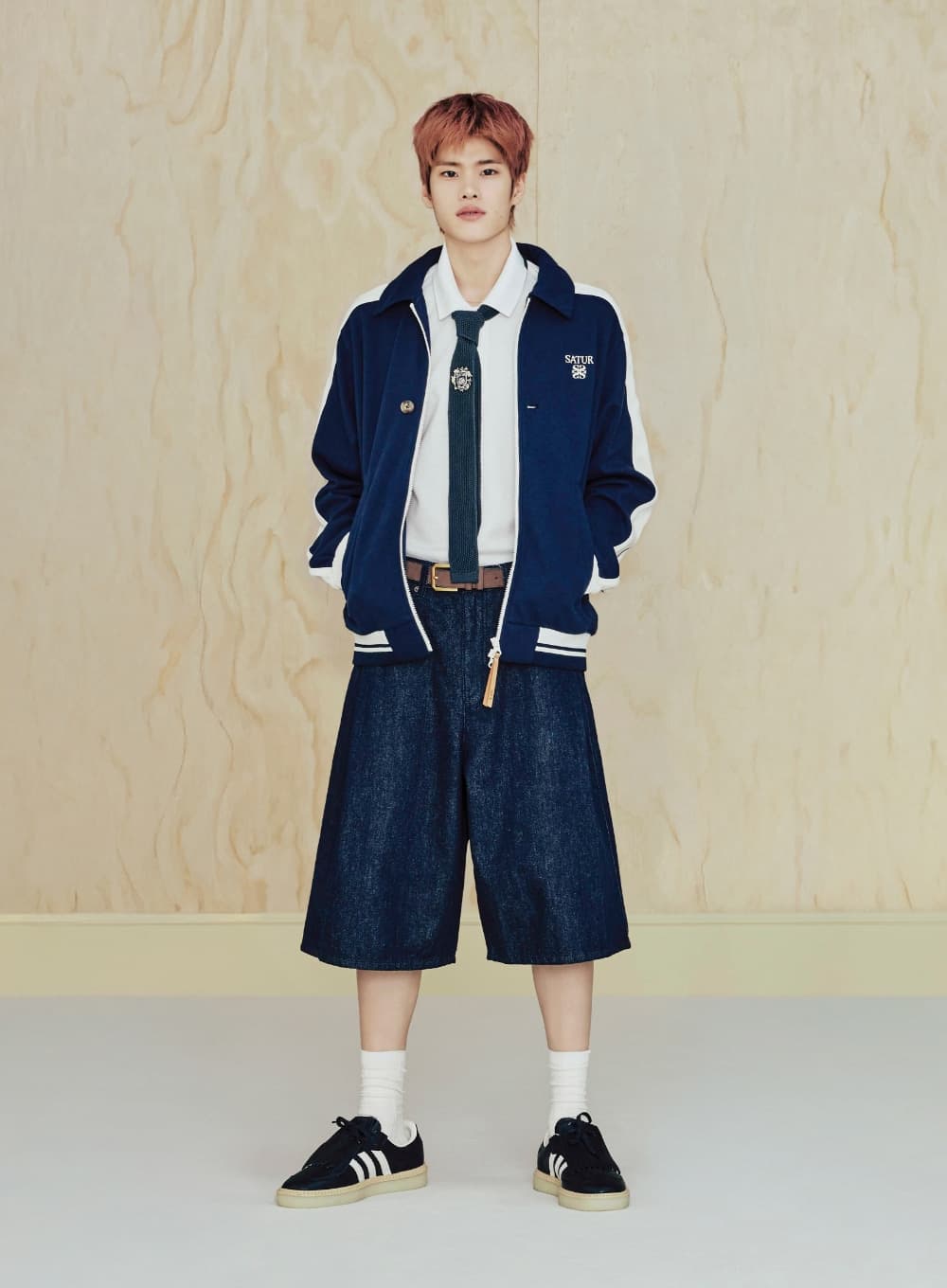 Pleats Bermuda Indigo Denim Shorts - Indigo