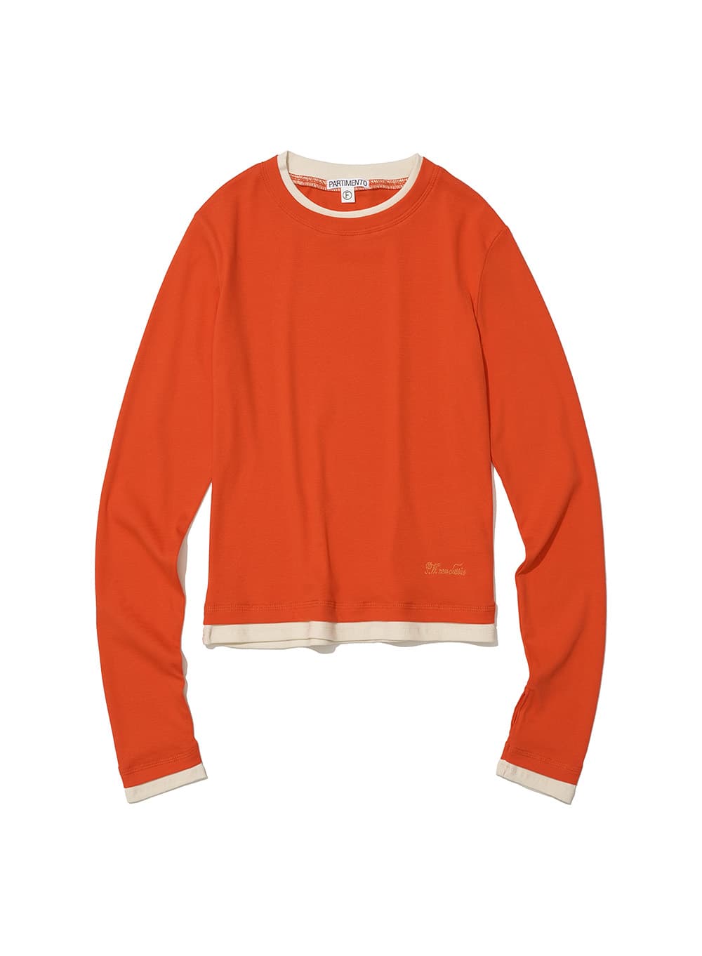 PW DOUBLE LAYERED LONG SLEEVE TEE_RED