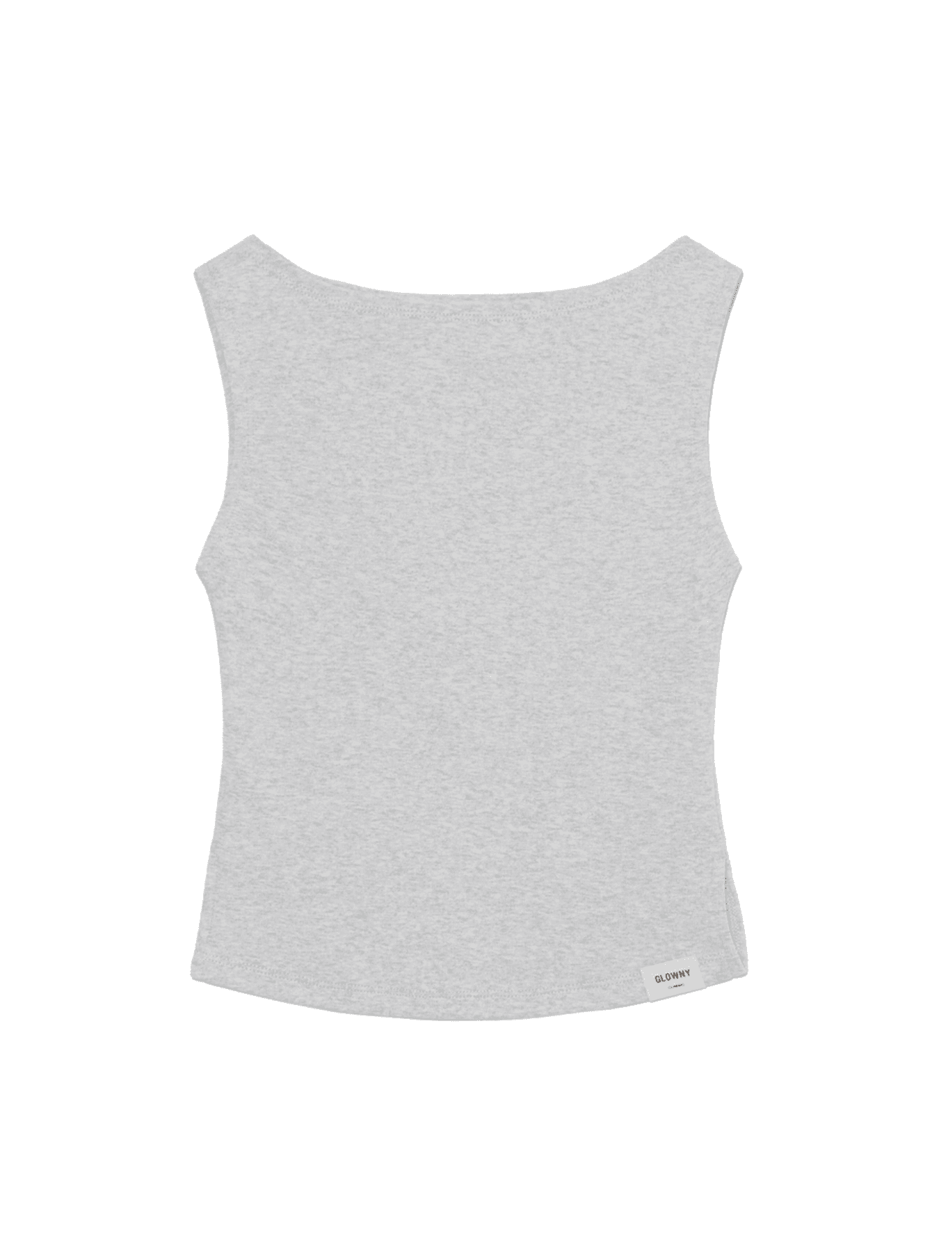 G SLIT SLEEVELESS TOP (MELANGE GRAY)