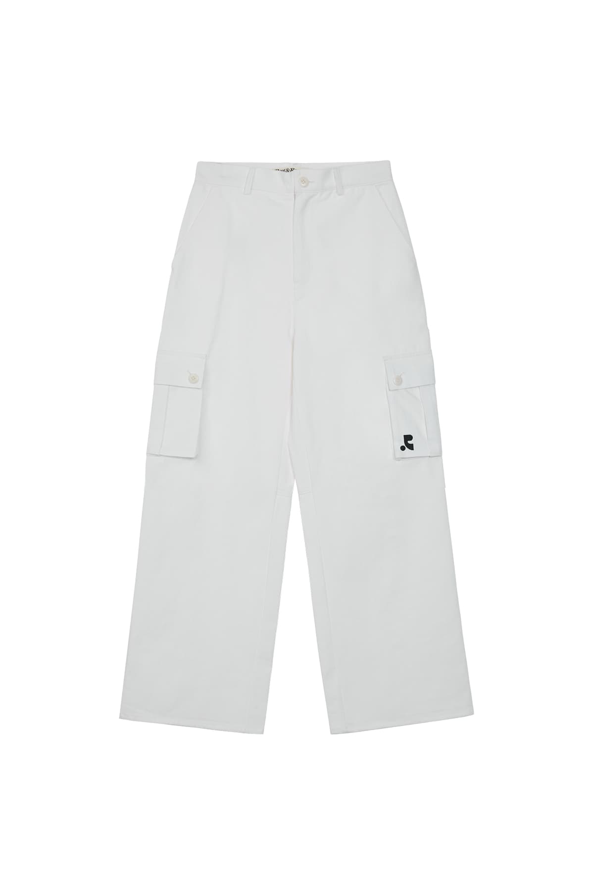 COTTON CARGO PANTS - WHITE