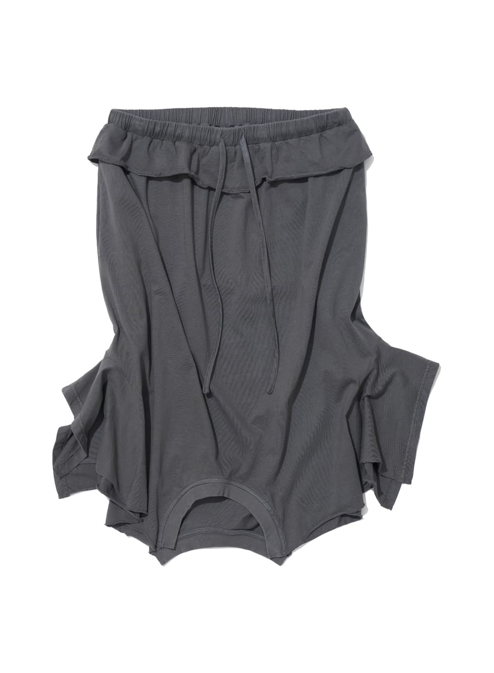 REVERSE T-SHIRT MIDI SKIRT_CHARCOAL