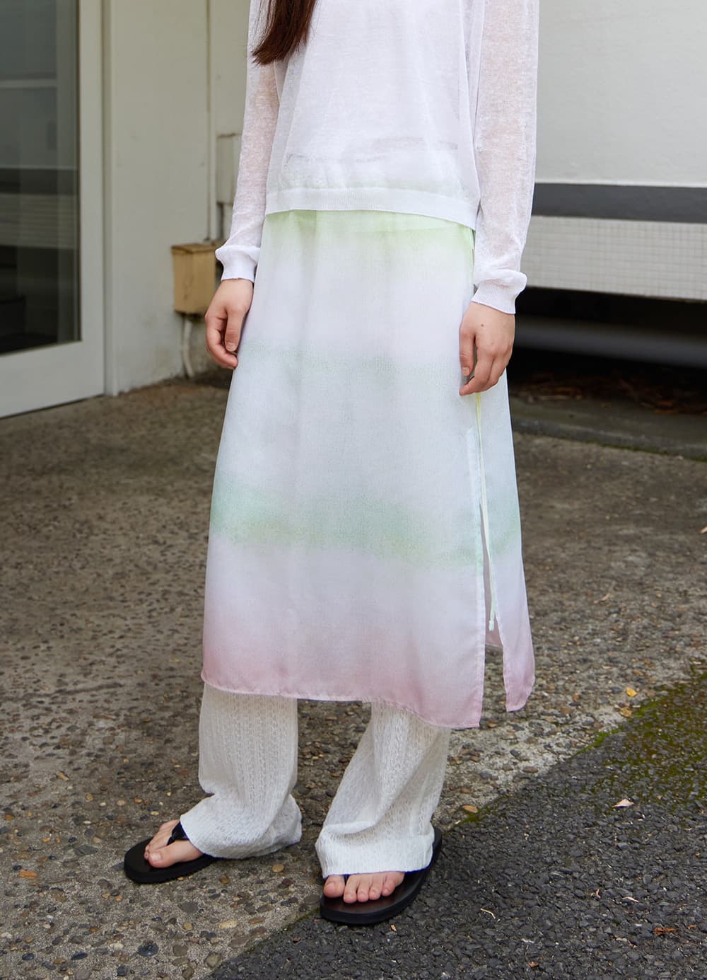 Gradation Layered Skirt - Gradation Irish-Mint