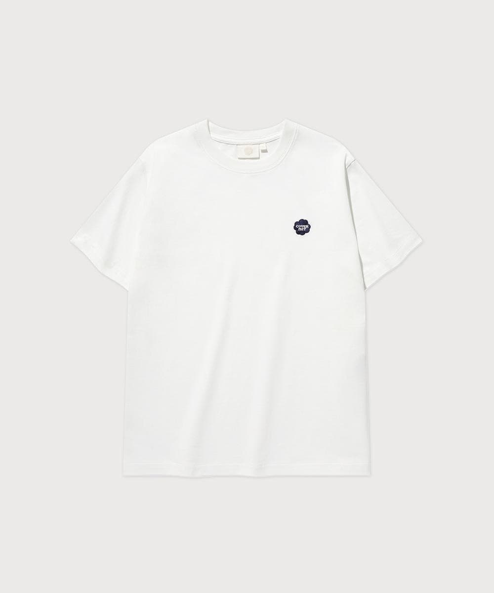 우먼 쿨 코튼 스몰 클로버하트 티셔츠 White