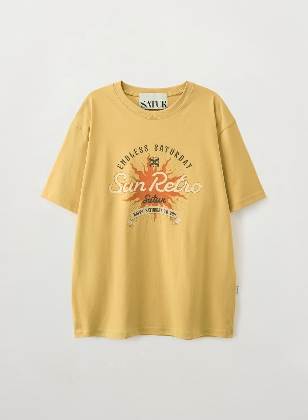 New Sun Retro Graphic T-Shirt - Yellow