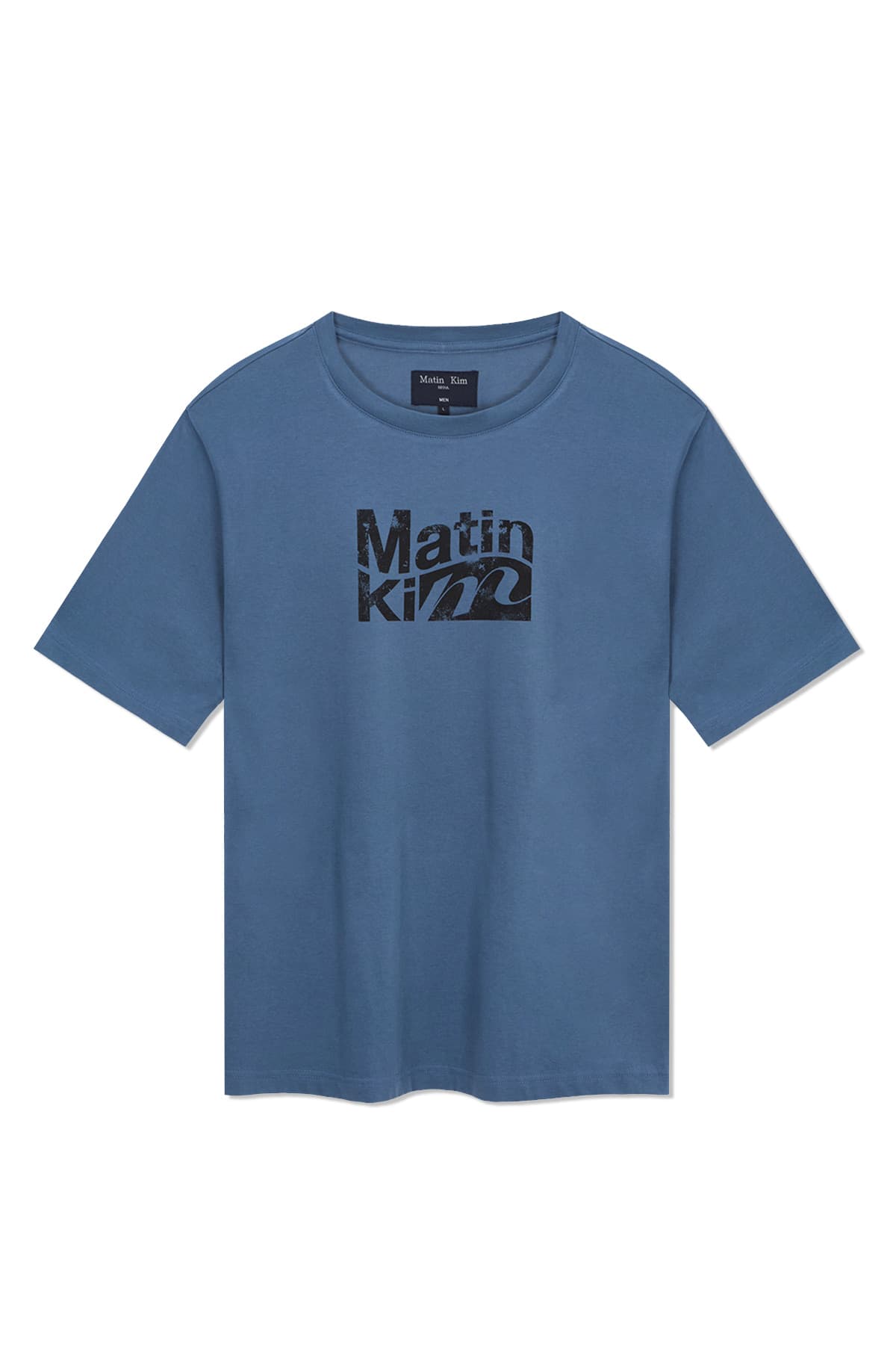 WAVY LOGO GRAPHIC TOP FOR MEN IN BLUE