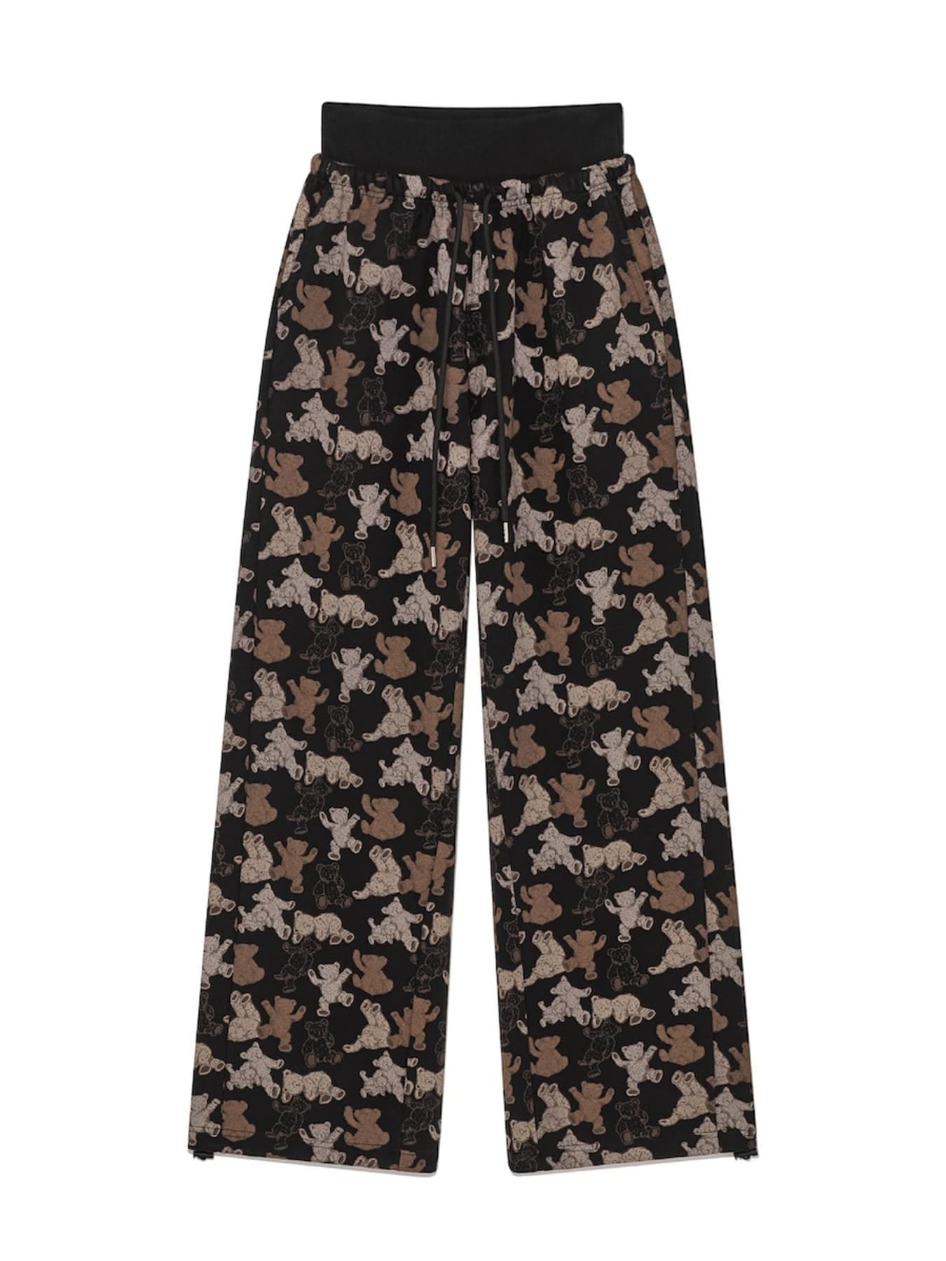 TEDDY CONTRAST TRACKSUIT PANTS (CHOCO BEAR)