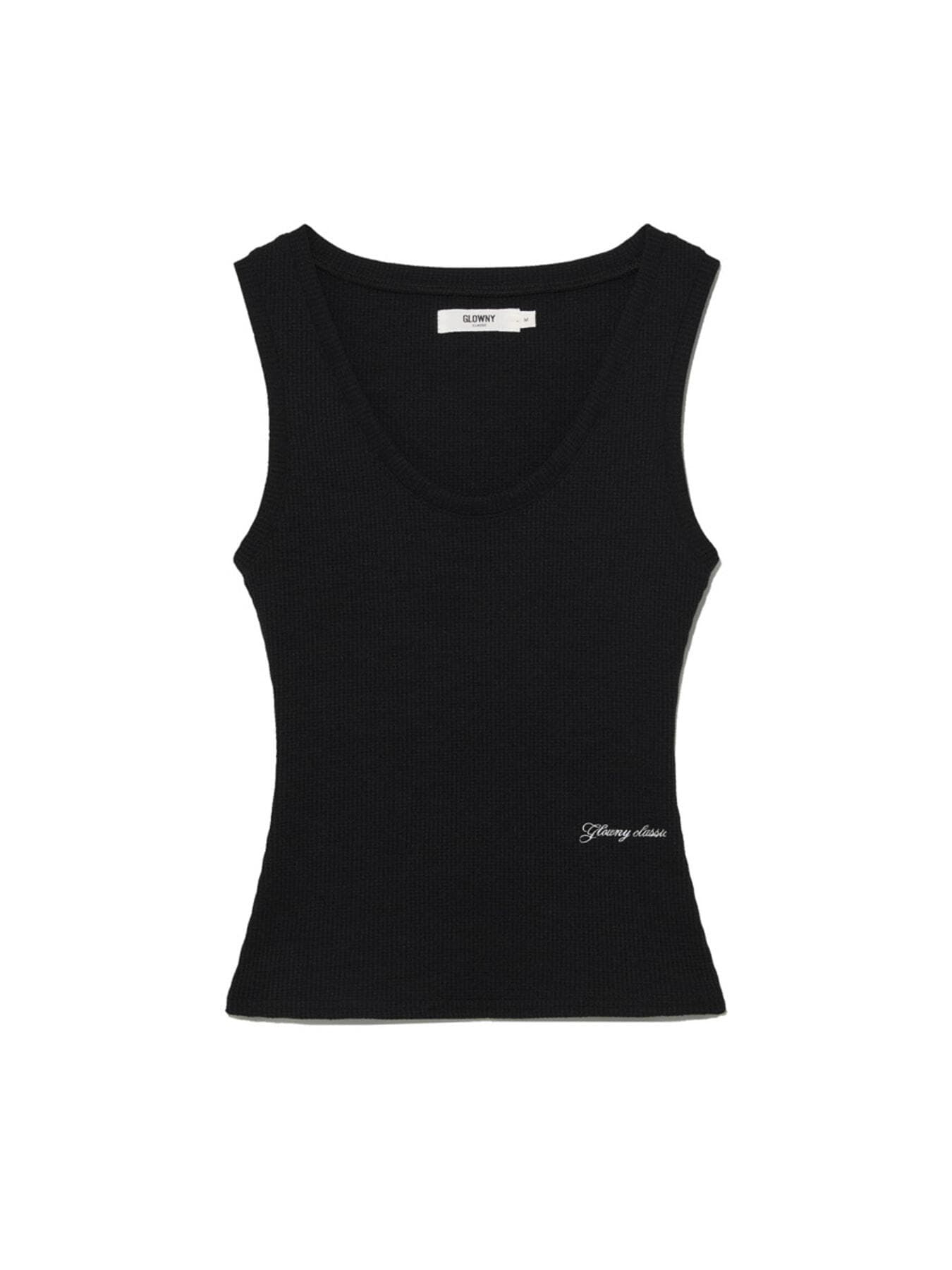 ROCKY WAFFLE SLEEVELESS TOP 2.0 (BLACK)