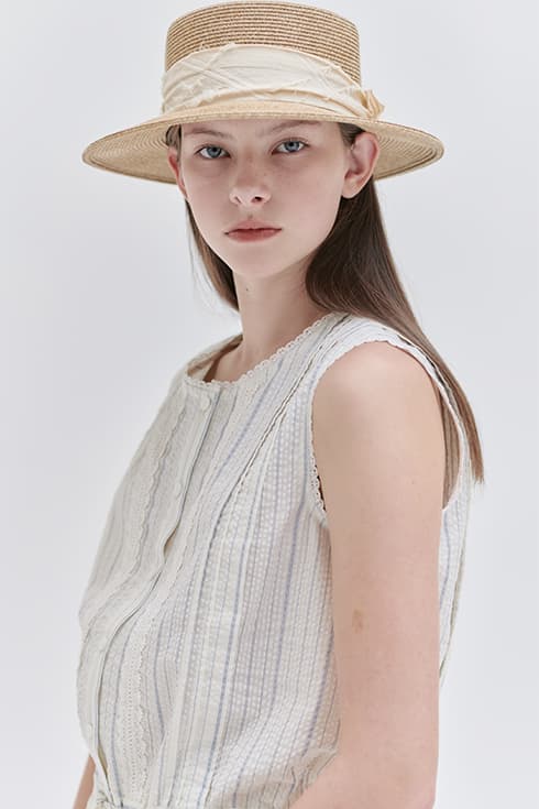 24N lace patch summer blouse [ST]