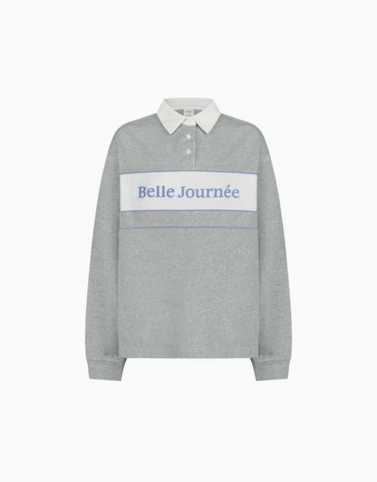 rugby t-shirt - melange gray