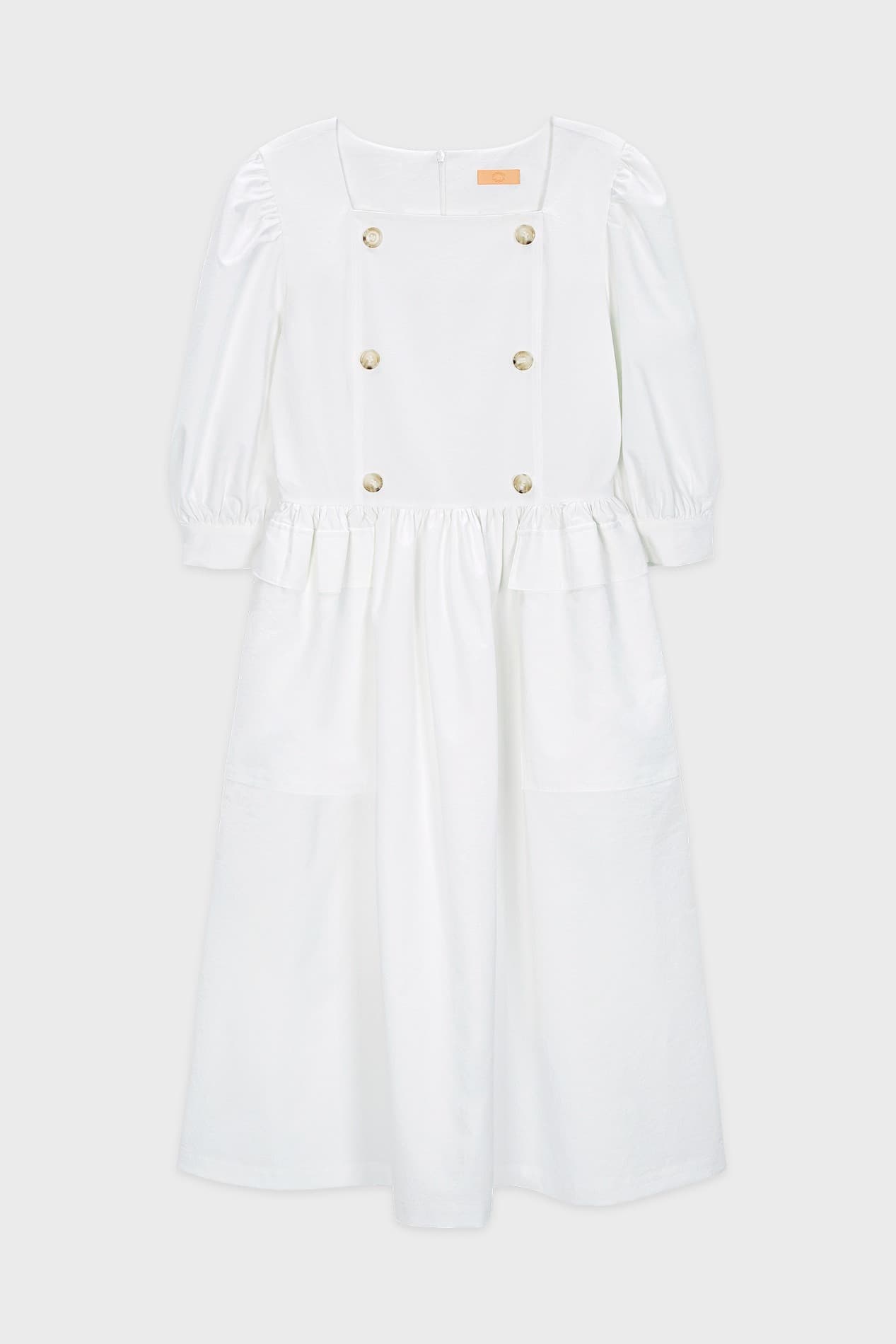 Shirt Long Dress (White)