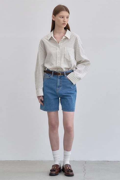 Denim half pant Blue [N5MDN02]