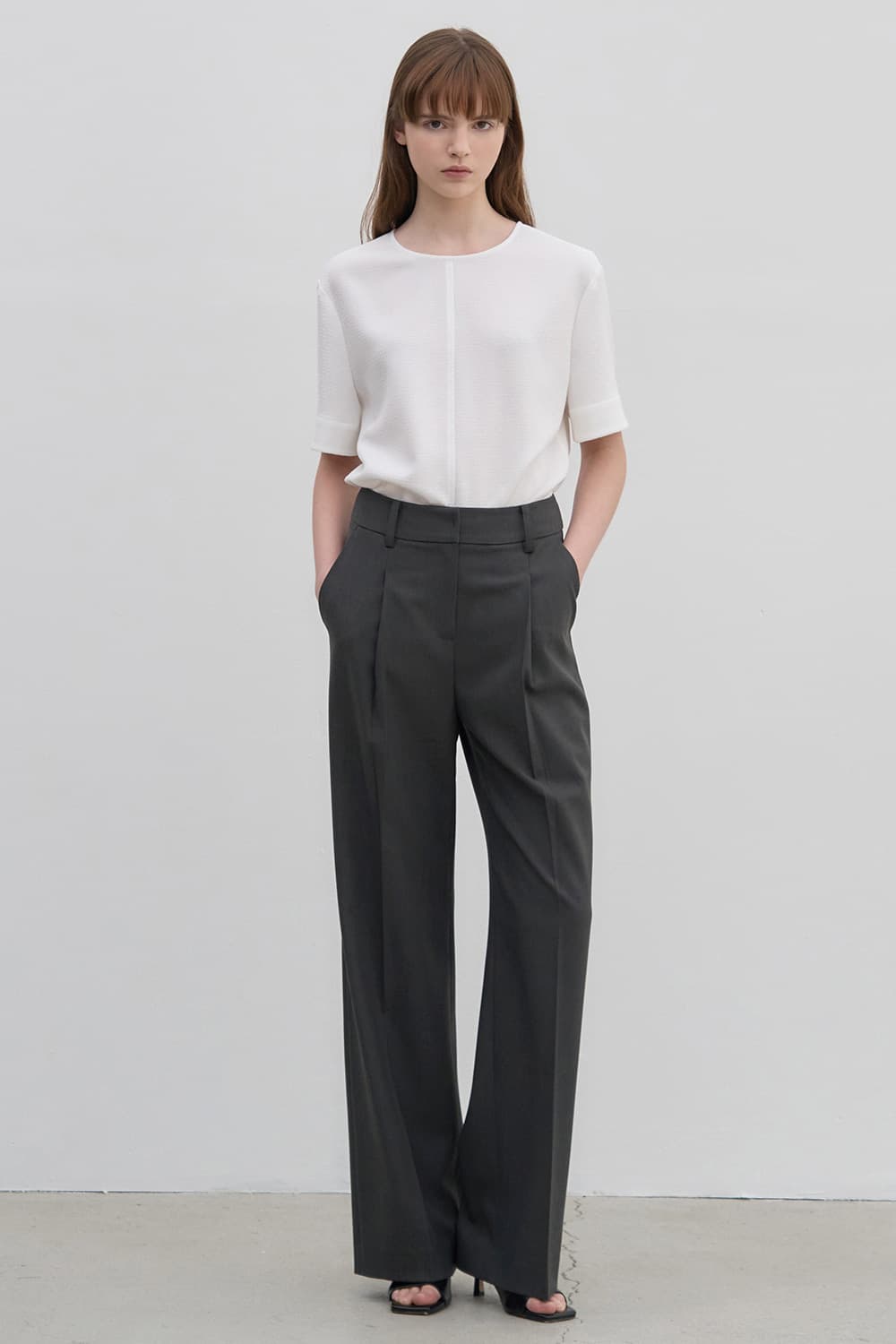 New wide pant Charcoal [N6SPT01]